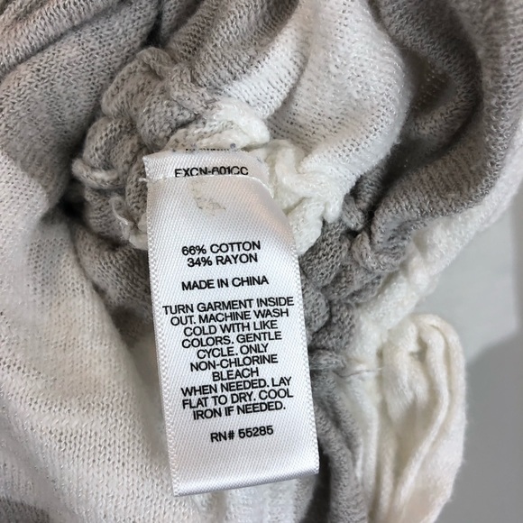 Express White and Gray Top with Drawstring - Picture 4 of 5